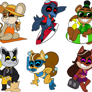 Popgoes Beach Pin Set