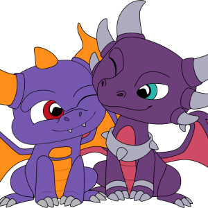 Valentine's Spyro & Cynder Plush (6in)
