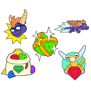 Spyro Pin Set