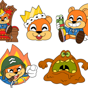 Conker's Bad Fur Day Pin Set