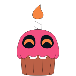 Cupcake Shoulder Rider (6IN)